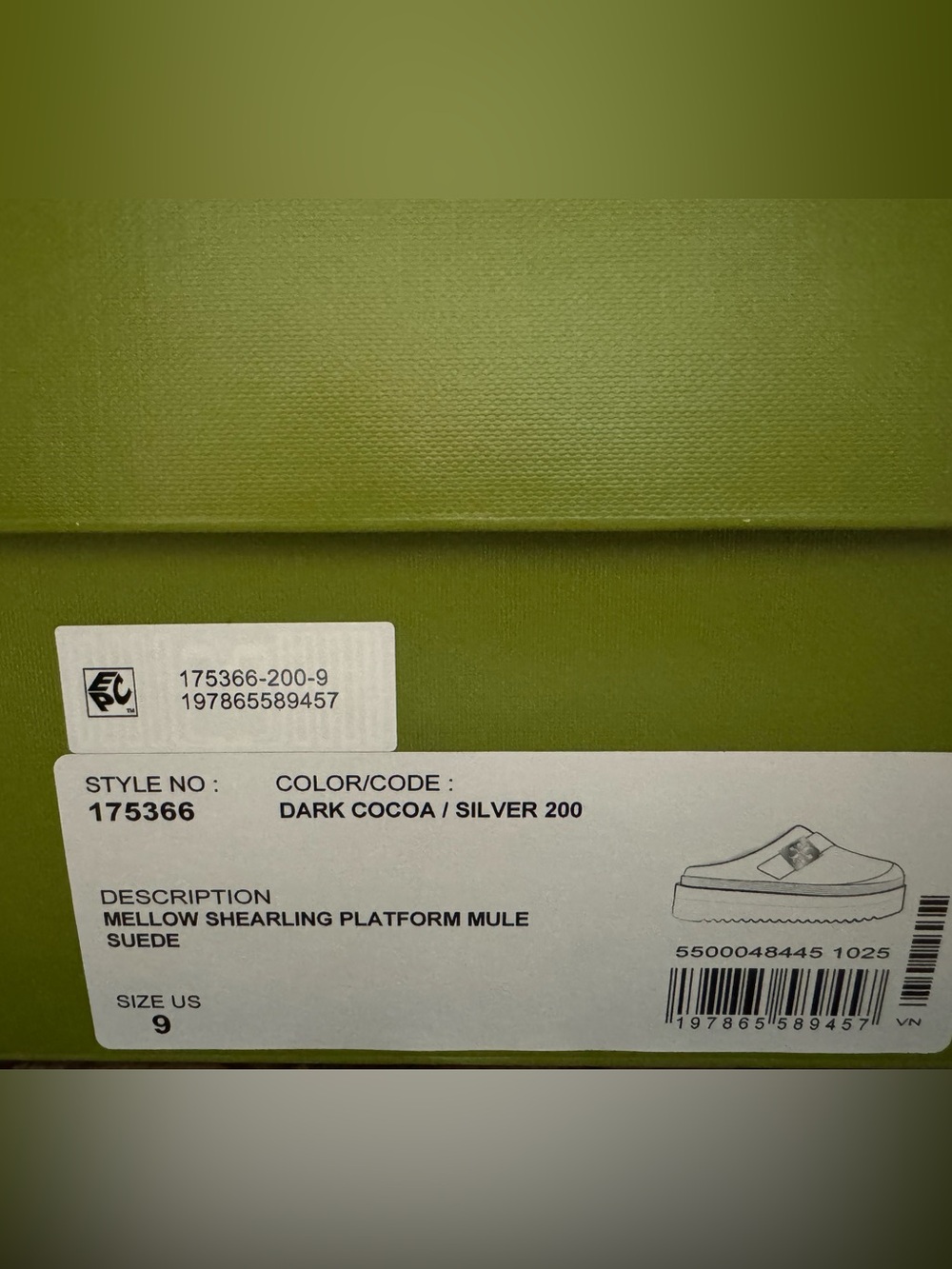 Tory Burch Brown Suede Platform Slip-On Mule - Picture 2 of 7